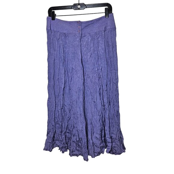 Vintage Shirtstrings Crinkle Purple Maxi Skirt Size 11/12 Rayon Womens Boho USA - Picture 1 of 10